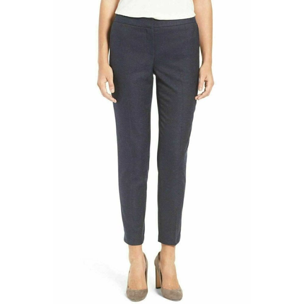 Emerson Rose Womens Blue Knit Twill Woven Ankle Slim Pants Trousers Size 6 - Picture 1 of 12